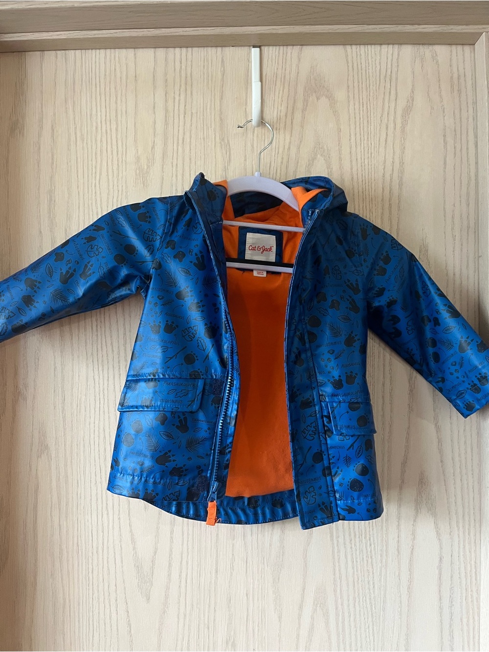 Cat & Jack Dinosaur Footprint Rain Jacket 18 Months